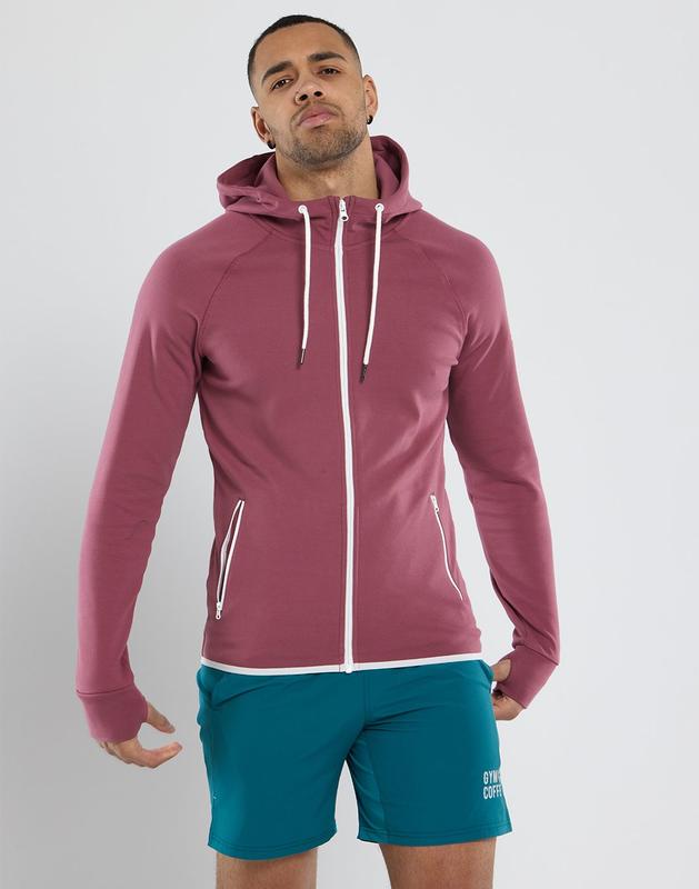 Chill Hoodie in Garnet Red/White