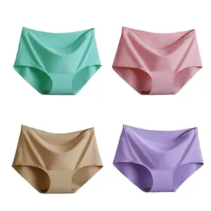 Jollybell.id CD034 Celana Dalam Seamless Tanpa Jahitan Anti Nyeplak Fashion Es Sutra CD Wanita Polos
