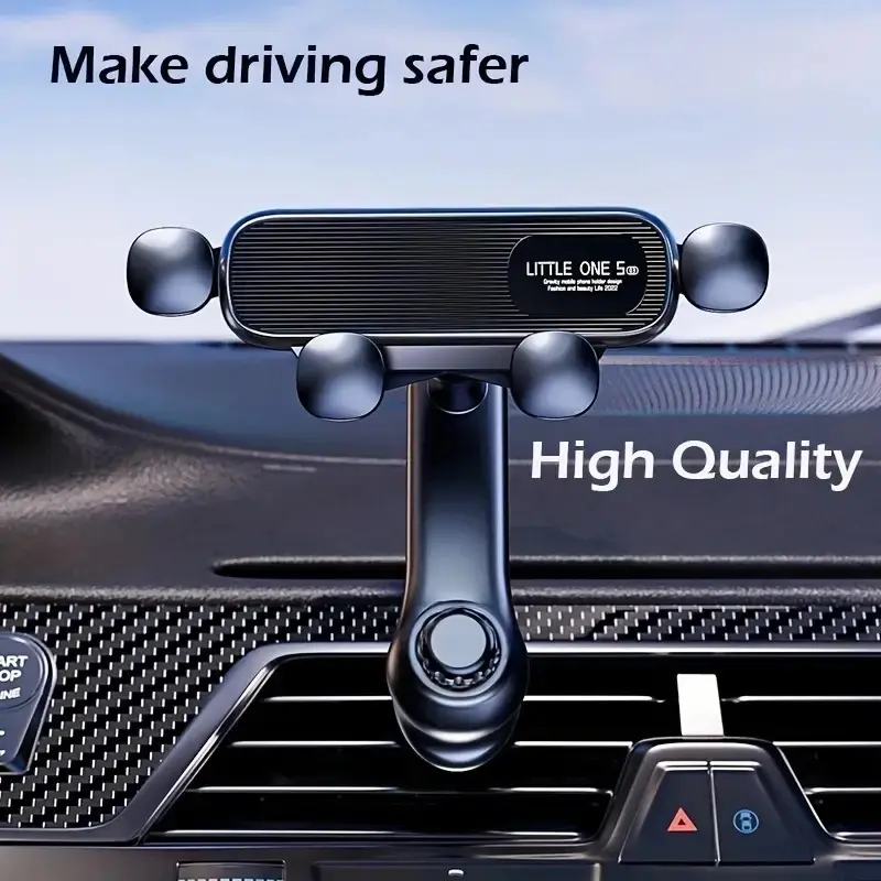 【Readystock+ COD】Hot selling Stylish Car Phone Holder One hand operation Gravity Car Holder For Vent Car Phone Holder