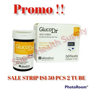 Strip Isi Ulang Gula Gluco Dr Bio Sensor / Strip Gula / Strip Diabetes