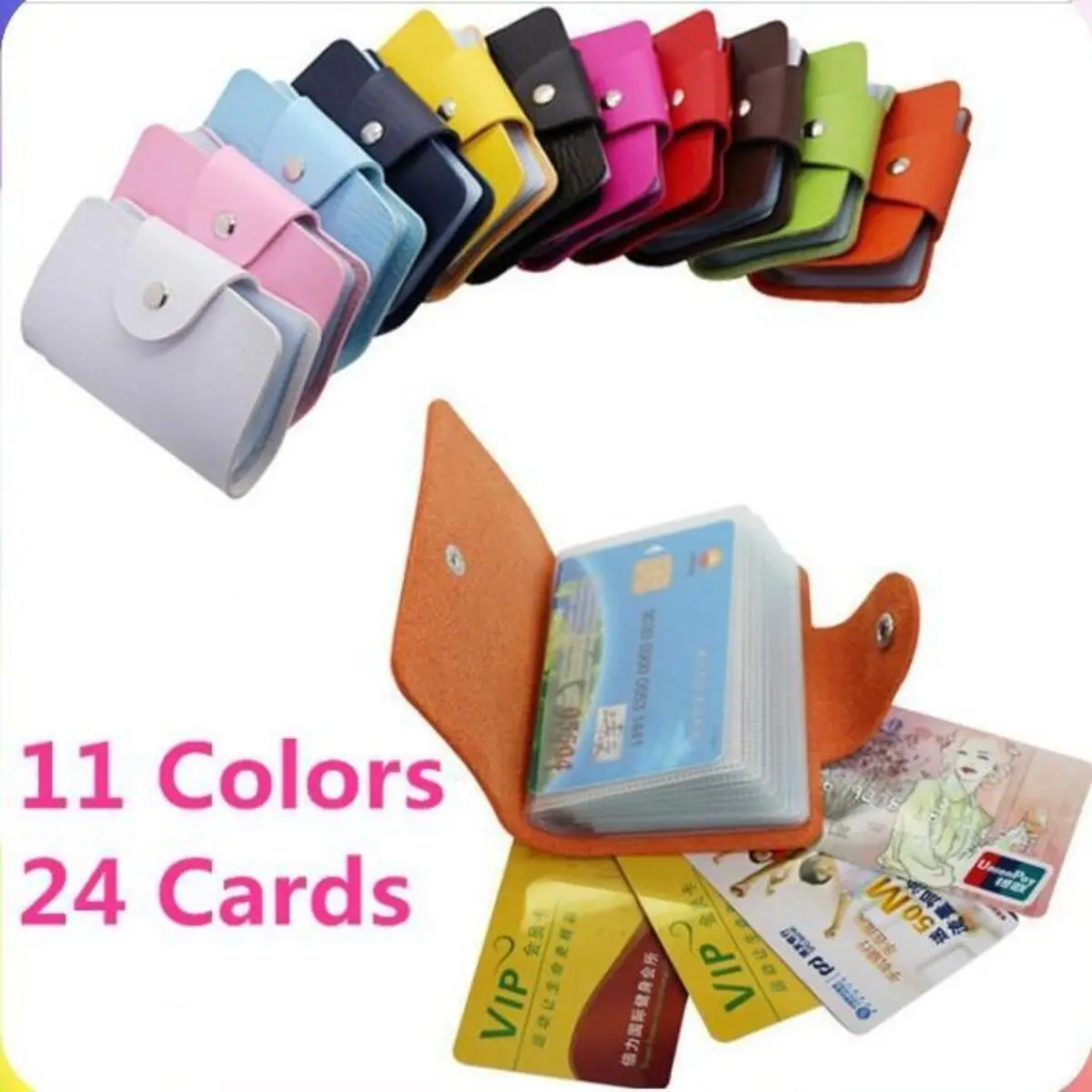 DOMPET KARTU 16 SLOT KULIT / DOMPET TEMPAT KARTU MINI Hitam Wanita dompet  lucu dompet  wanita dompet dompet dompet  mini