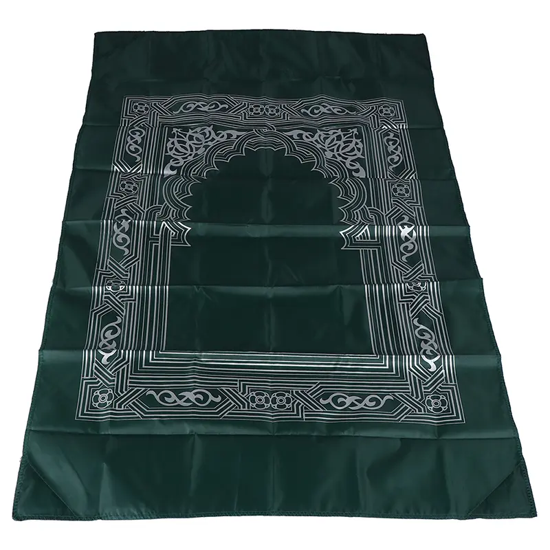 Muslim Prayer Rug Portable Braided Mat with Compass In Pouch Travel Mat 100*60cm