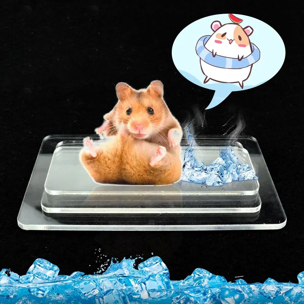 New Aluminium-plastic Pet Cooling Board Cool Hamster Rabbit Supplies Hamster Cooling Board Pet Ice Pad