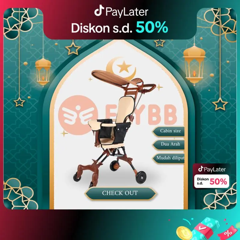 【Live Exclusive Only】25 Colors FLYBB Magic Stroller Baby 2 Way Travel Lightweight Foldable (Sepeda Motor Dapat Dibawa) Baby Newborn Infant Toddler Girls Baby Strap Dorongan Toddler Cabin Bayi Roda Exotic stroller  bello