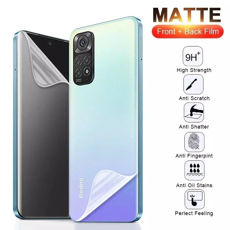 Front/ Back side Screen Protector For Samsung Galaxy A53 A54 A52 A52S A51 A50 A50S A5 2017 2016 2015 HD Clear or Matte Hydrogel Soft Clear TPU Film
