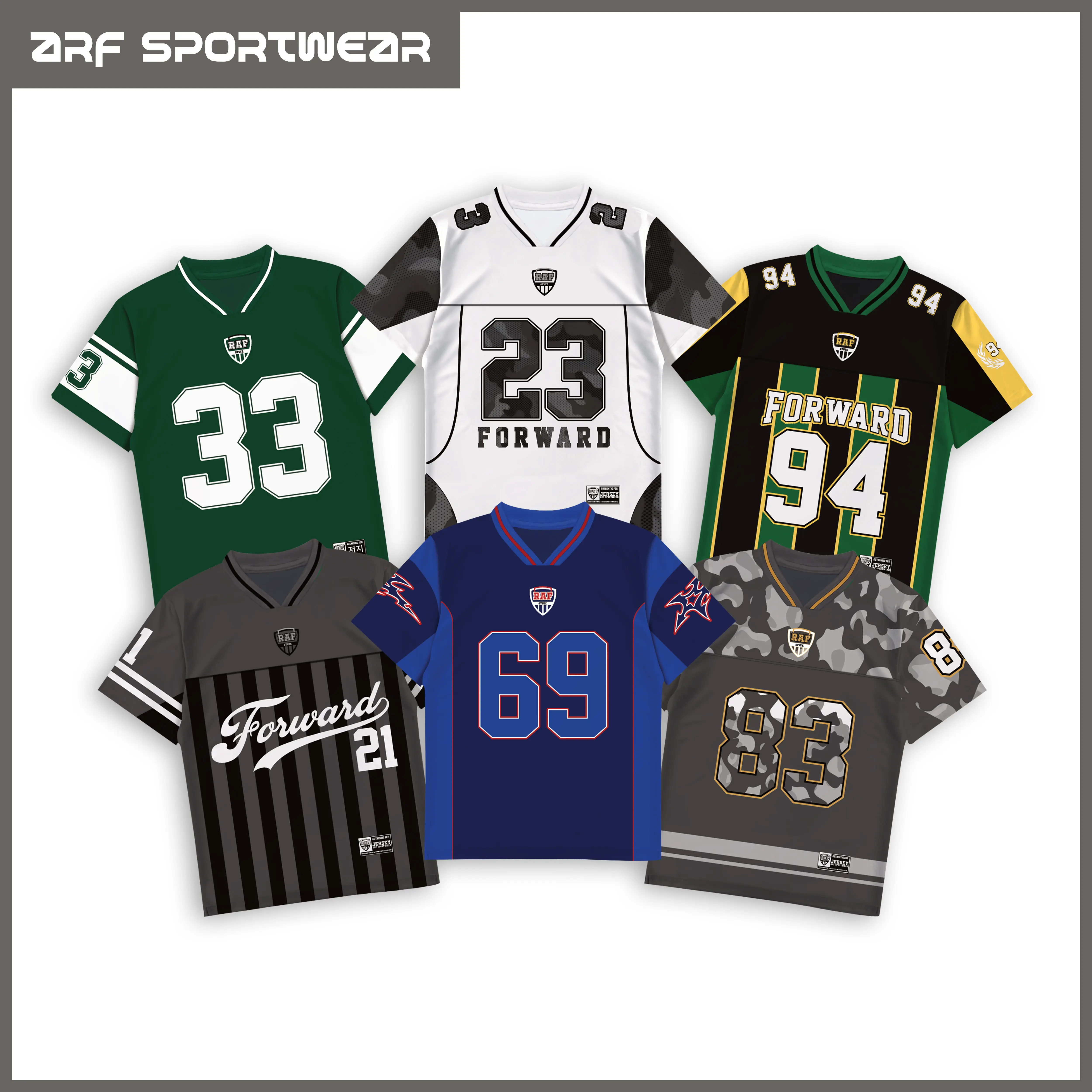 Jersey Rugby Hockey Full Printing Jersey Casual Sport Uniseks Futsal