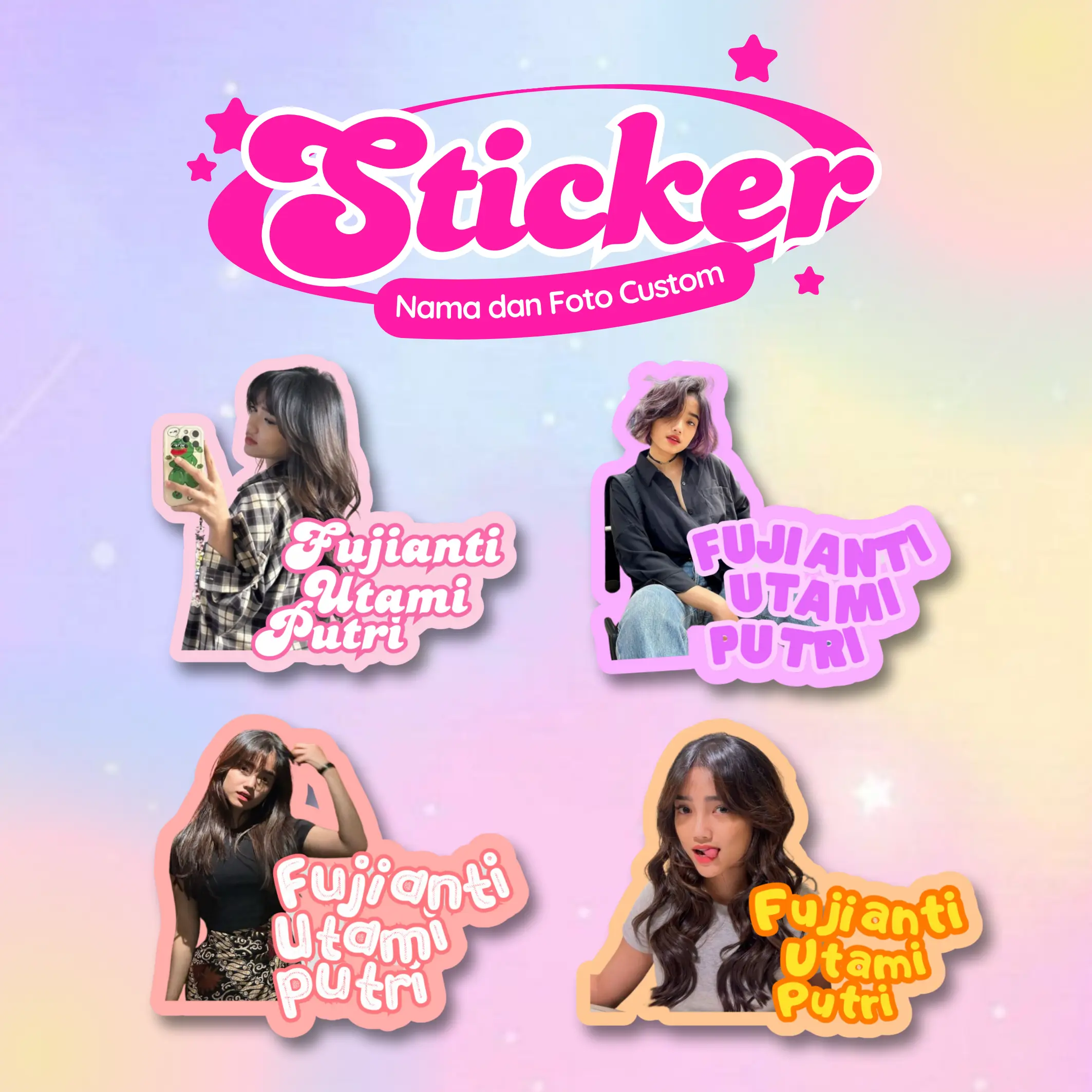 Sticker Custom Nama dan Foto - Sticker Motor Custom Nama dan Foto Motorcycle