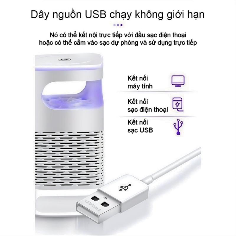 [ MẪU MỚI ] Đèn bắt muỗi, máy bắt muỗi công nghệ cao, đèn muỗi thông minh kiêm đèn ngủ cổng sạc USB