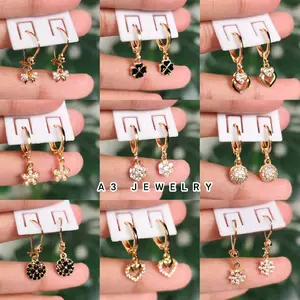 Anting Juntai Pendek Untuk Anak dan Remaja Elegan Earrings Fashion