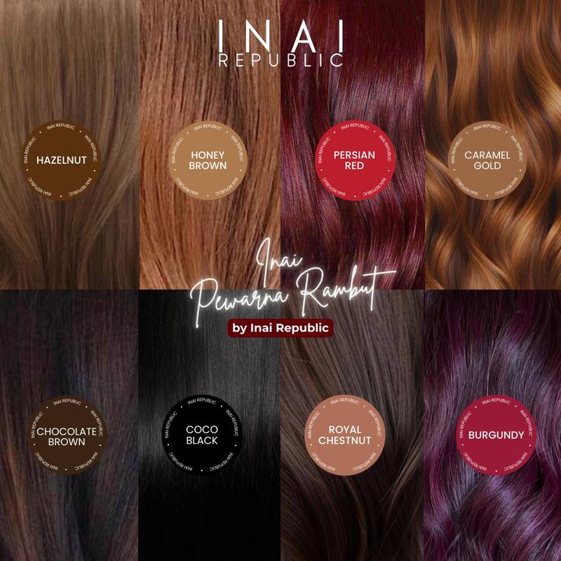 INAI PEWARNA RAMBUT HALAL - (4 FREE GIFT COVER KIT) - HENNA HAIR COLOUR ...