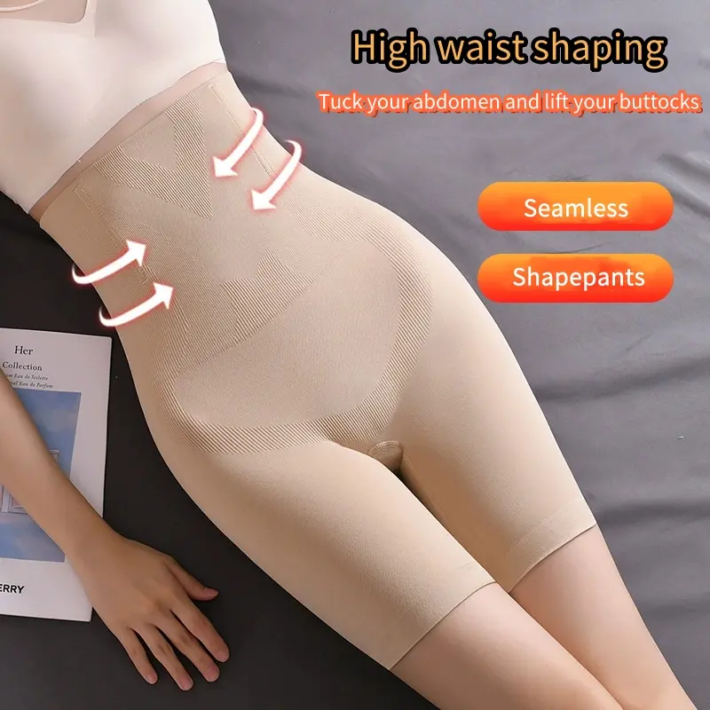 High-waisted Belly Tucking Underwear Shape-fitting Hip Lifting Pants Small Belly Beauty Body Anti-walking Safety Pants