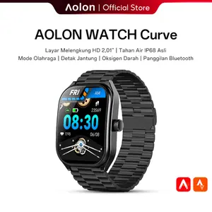 Aolon Curve Smart Watch Baru | Layar Melengkung HD 2.01" | Tahan Air IP68 | Panggilan Bluetooth HD | Detak Jantung & Oksigen Darah Real-Time | Jam Tangan Pintar untuk Pria & Wanita Smartwatch