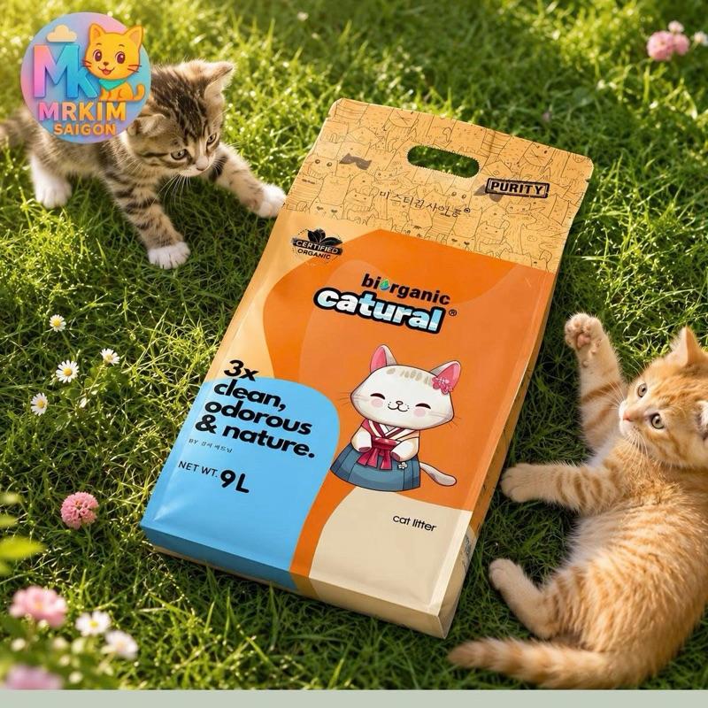 Combo 2 Túi Cát Đất Sét Vón Cục Cho Mèo 9L – Hút Ẩm Nhanh, Khử Mùi Siêu Đỉnh, T