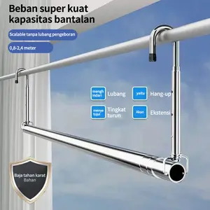 Jemuran Gantung Dinding Jemuran Portable Lipat Dinding Jemuran Lifting Lipat Dinding Stainless Steel