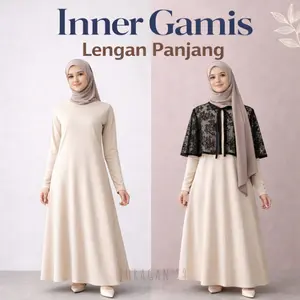 TERBARU Inner Gamis nita Lengan Panjang | Dalaman Gamis Adem Nyaman | Dalaman Dress Muslim Adem Lembut