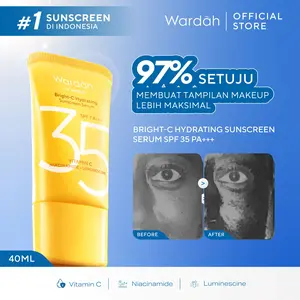 Wardah UV Shield Bright C-Hydrating Sunscreen Serum SPF 35 PA-Skincare