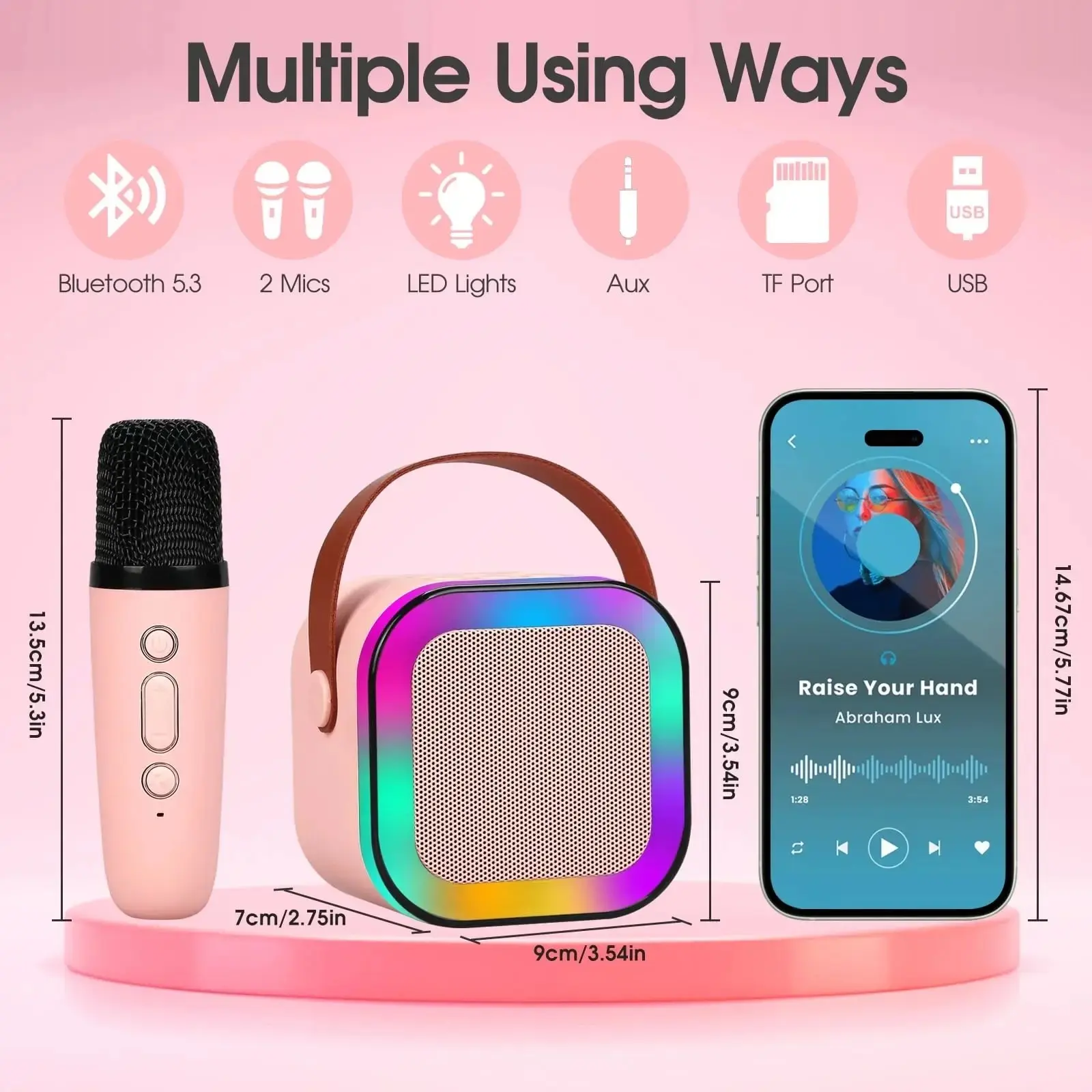 VANPO [K12] [K1] [K52] [M17K] [T31] [T15] [HK3] [OWS] dengan mic dan tanpa mic  Bluetooth Portable MiniSpeaker Karaoke with RGB & MIC Mp3player Wireless Bass