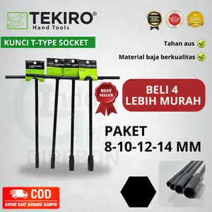 Kunci T 8 10 12 14 MM Kunci Sok Sock Socket  T-Type Wrench PAKET TEKIRO  ORIGINAL