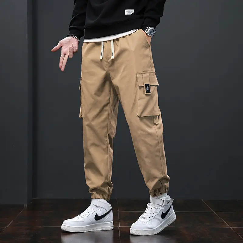 150KG Plus size harem overalls for men, trendy fat men, loose leggings, Korean style sweatpants, large size men's pants