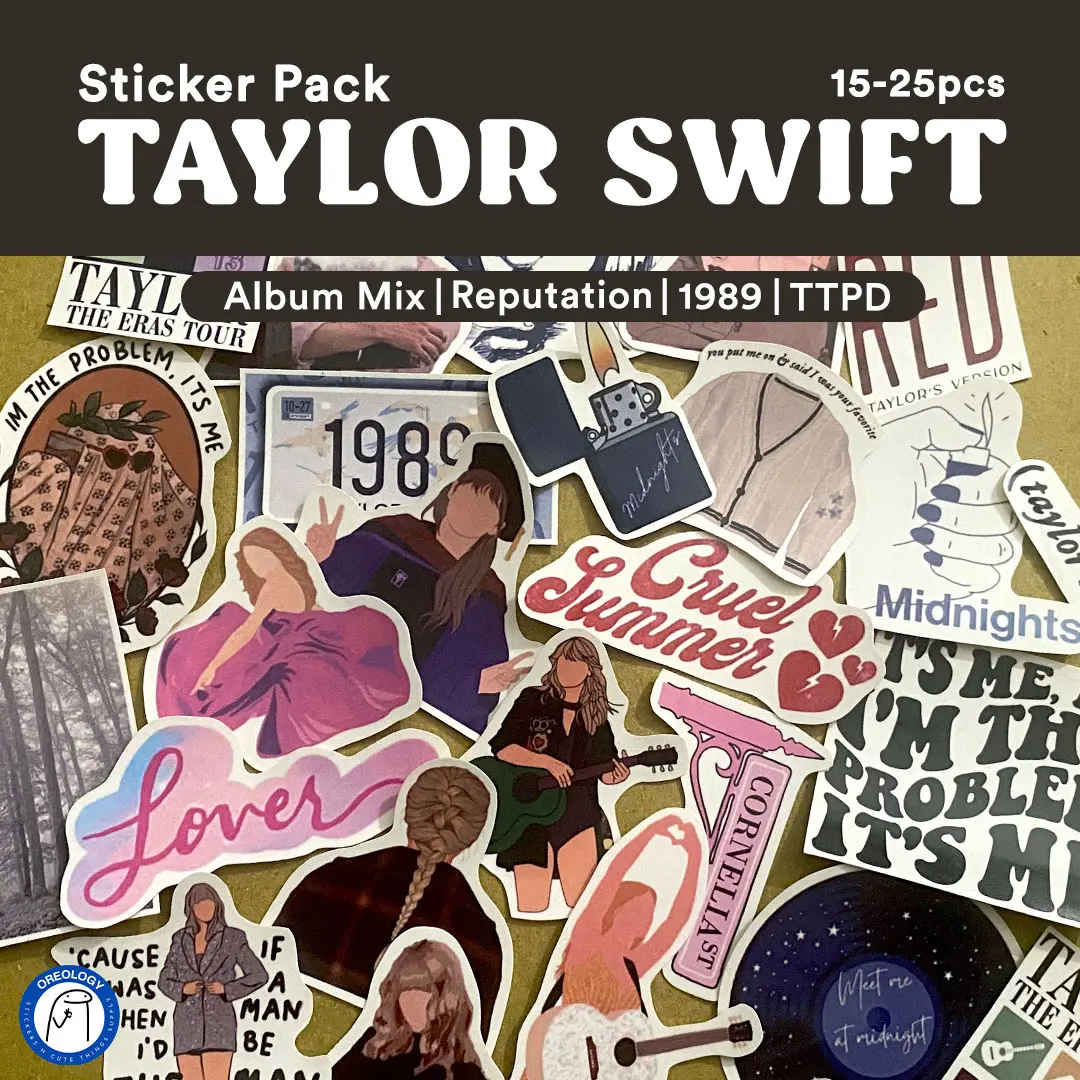 Stiker Pack Taylor Swift (Mix,1989, Reputation) Vinyl glossy isi 25pcs /stickeraesthetic/stikervinyl/stickerpack/stickerbook Paper