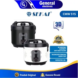 Rice Cooker SEKAI CMW 515 - Penanak Nasi Magic Com Penghangat Nasi 3 in 1 Ukuran 1.8L