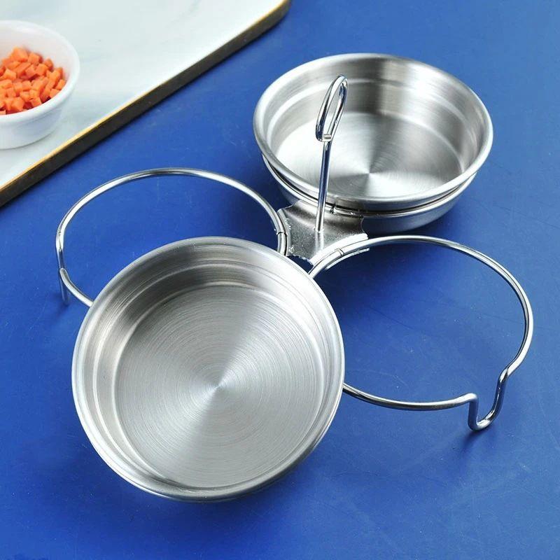 Heart-Shaped & Round 3in1 Egg Poached Cup with Rack Breakfast Mold Household 304 Stainless Steel Egg Steamer Model Boiled Egg Cooker Kitchen Utensils
