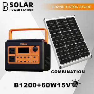 PB Solar Power Station 220v~250v 1200W 1024Wh Original Solar Generator Power Station Murah Berbaloi Portable Power Station Socket