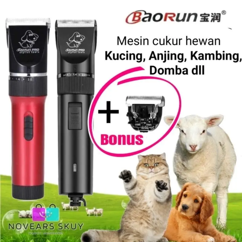 Baorun S1 P6 P7 P9 ORIGINAL || Alat Cukur Bulu Binatang (Domba, Anjing, Kucing, Dll)