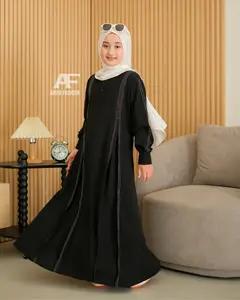 Nabilla Gamis Abaya Anak Remaja Tanggung Usia 6-14 Tahun Bahan Sabrina Anti Uv Premium Lebaran