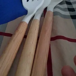 HIGH SELECT Set Peralatan Dapur Silikon Spatula Teflon  Set Dapur Kayu PeralatanKitchenware