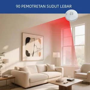 Detektor Asap Kamera Pengawas WiFi 6 800mAh Penglihatan Malam Berdefinisi Tinggi Pemantauan Rumah Semua Cuaca Camera Merah Bluetooth Ponsel Cctv Adaptor