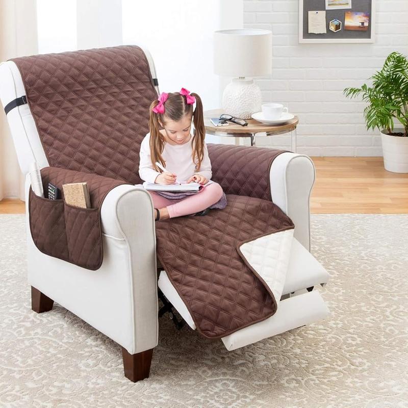 Couch Coat Single Size Reversible Quilted Cover – Protects from ...
