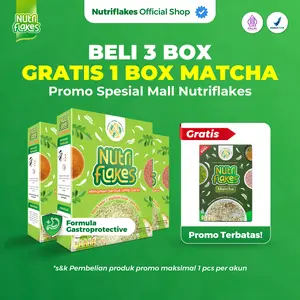 BELI 3 Box FREE 1 Box Matcha! Nutriflakes Sereal Umbi Garut Membantu Lambung Lebih Nyaman