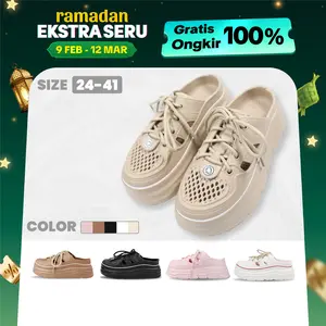 Sandal Sepatu Unisex 2515M-2  Sepatu Sandal Casual Tali Slip On Anak Dan Dewasa Ukuran 24-41 Nyaman Ringan Dan Anti Slip cinderella  glass  slipper sandal  selop  baim