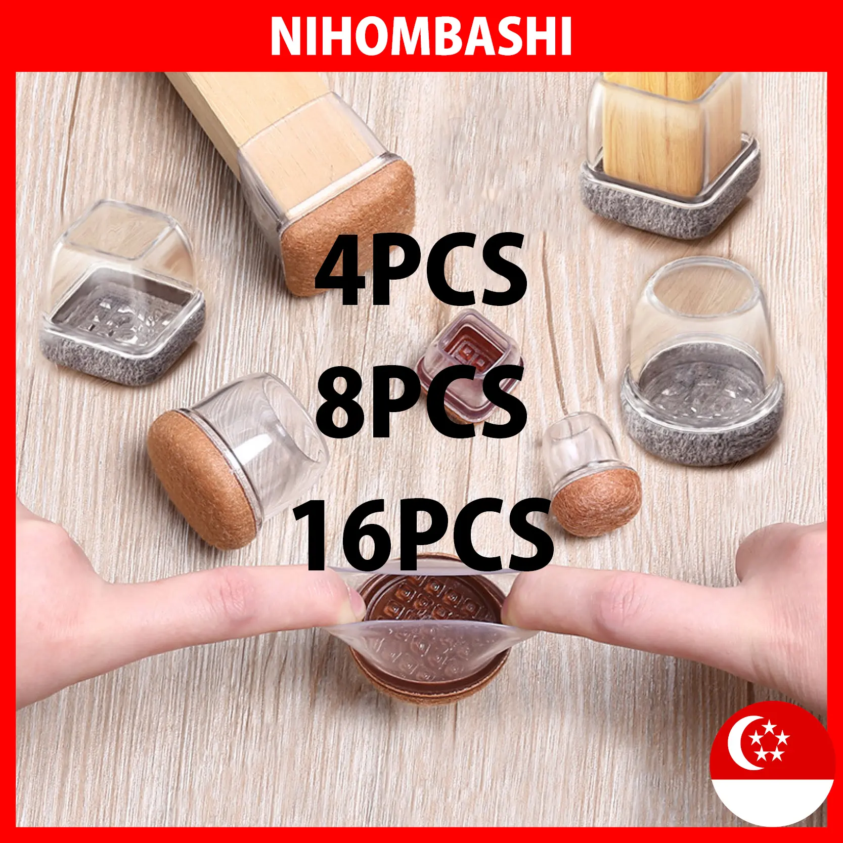 TPE Chair Leg Floor Protectors Protecting Hard Floors from Scratches and Noise Reduction Moving Table Leg Covers Transparent Set Round Rectangle Square