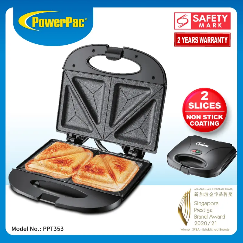 PowerPac Sandwich maker Double-sided Electric (PPT353)