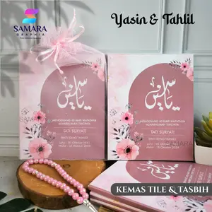 PAKET 10 BUKU Buku Yasin dan tahlil custom lengkap foto almarhum 40 hari 100 1000 hari zinia 3