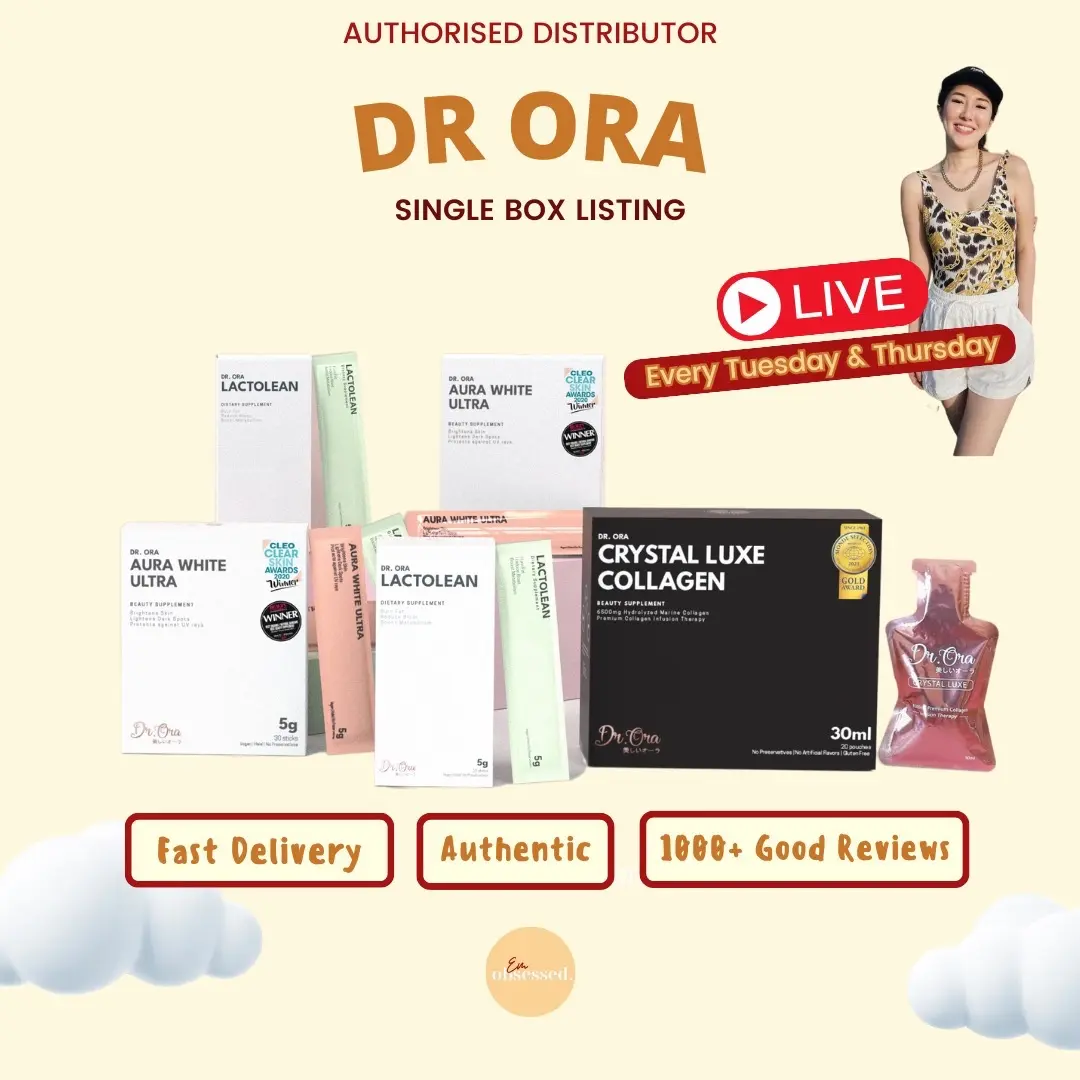 Dr Ora Collagen, Aura White, Lactolean, Dreamskin, Blockit