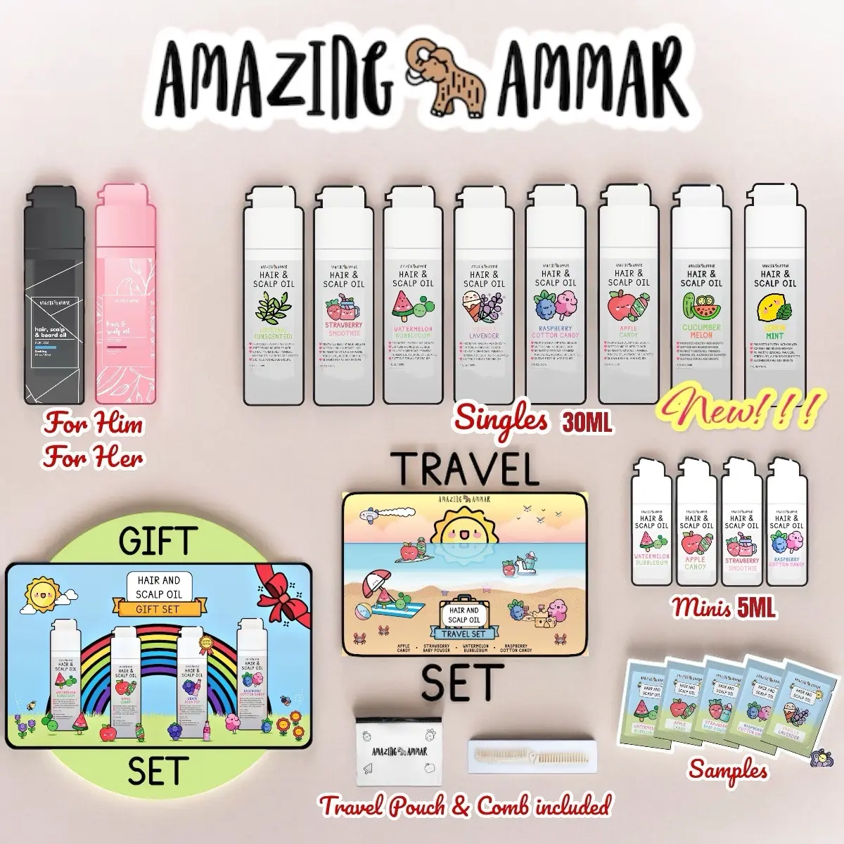 Amazing Ammar Hair, Scalp and Beard Oil Haircare Daily