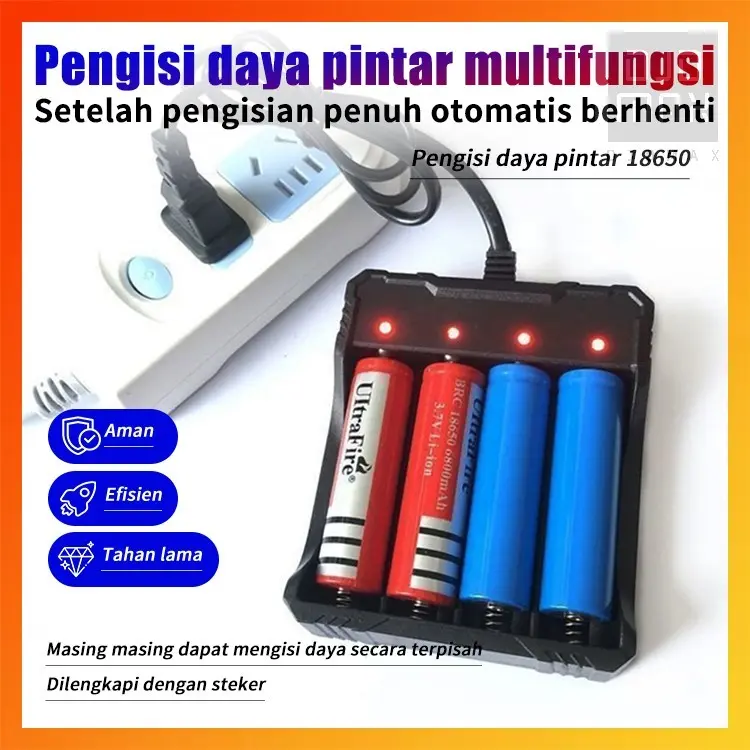 DJDMax Pengisi Daya Baterai Litium Aman Dan Efisien, Pengisi Daya Otomatis Berhenti Saat Penuh Dilengkapi Dengan Colokan, Pengisi Daya Pengisian Cepat Baterai