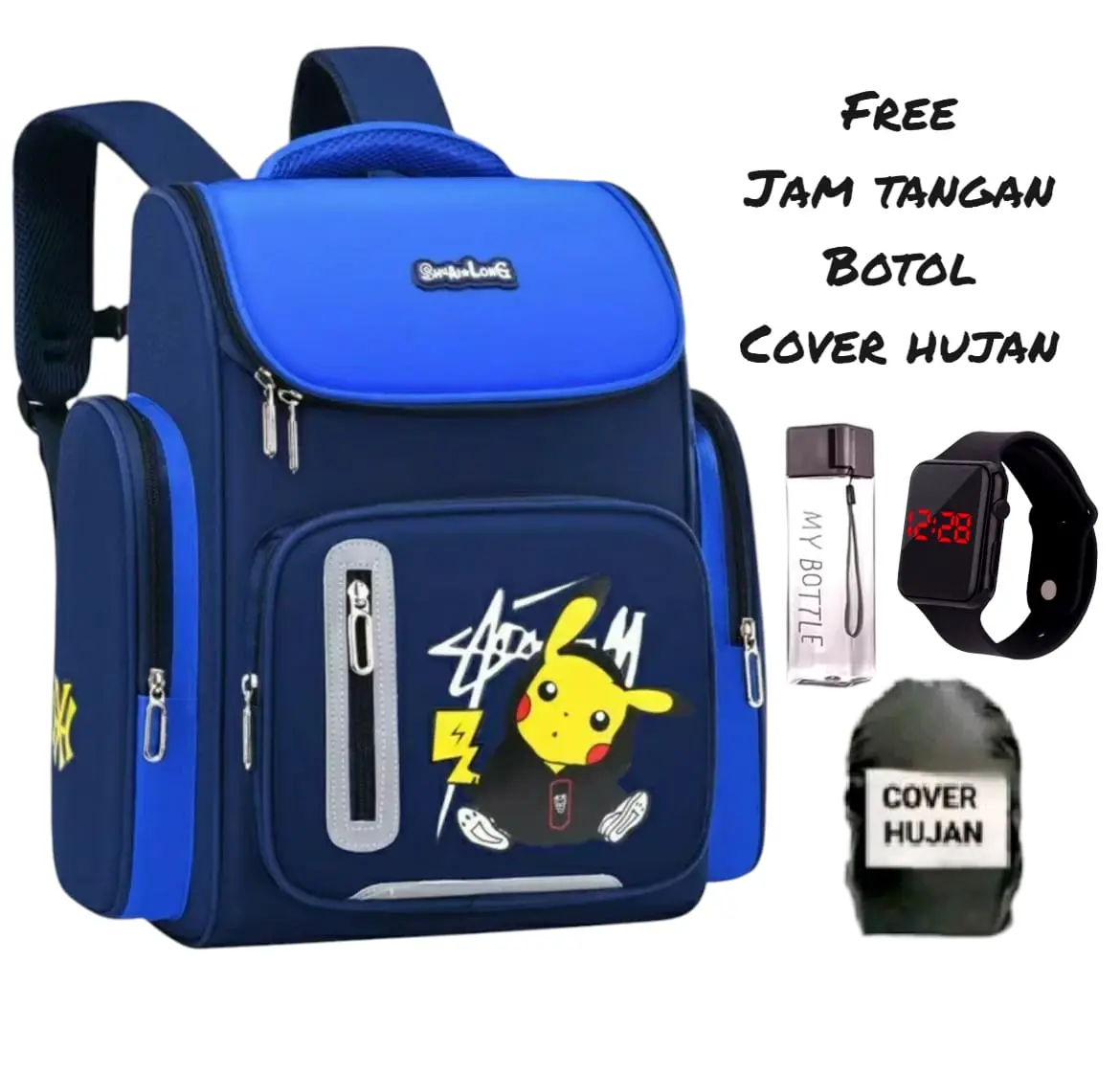 Tas Sekolah Anak Laki Laki TK SD/ Tas Sekolah Anak Cowok TK SD Terbaru/ Tas Sekolah Anak Pokemon Viral/ Tas Ransel Sekolah Anak Pria TK SD/ Tas Sekolah Anak Viral Tiktok 2025