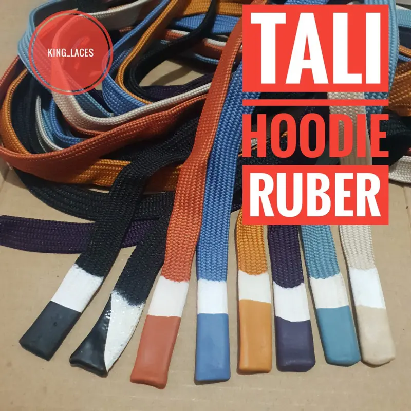 Tali Hoodie/Tali joger panjang 125cm/motif Flat ujung Ruber