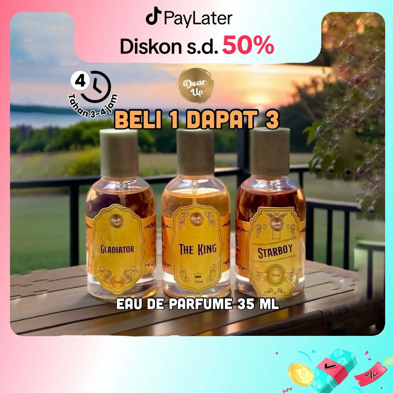DEAR UP EDP GIFT SERIES BELI 1 DAPAT 3 PARFUM UNISEX BPOM