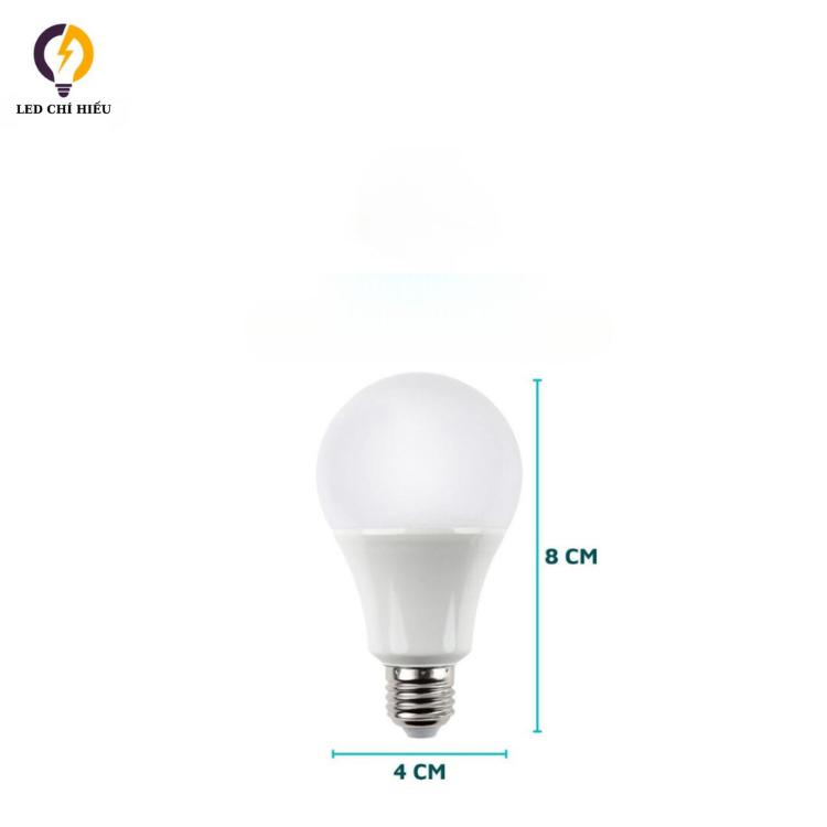 Bóng Đèn LED 3W Kín Nước, Bóng Búp Tròn Siêu Rẻ Ánh Sáng Trắng- Vàng