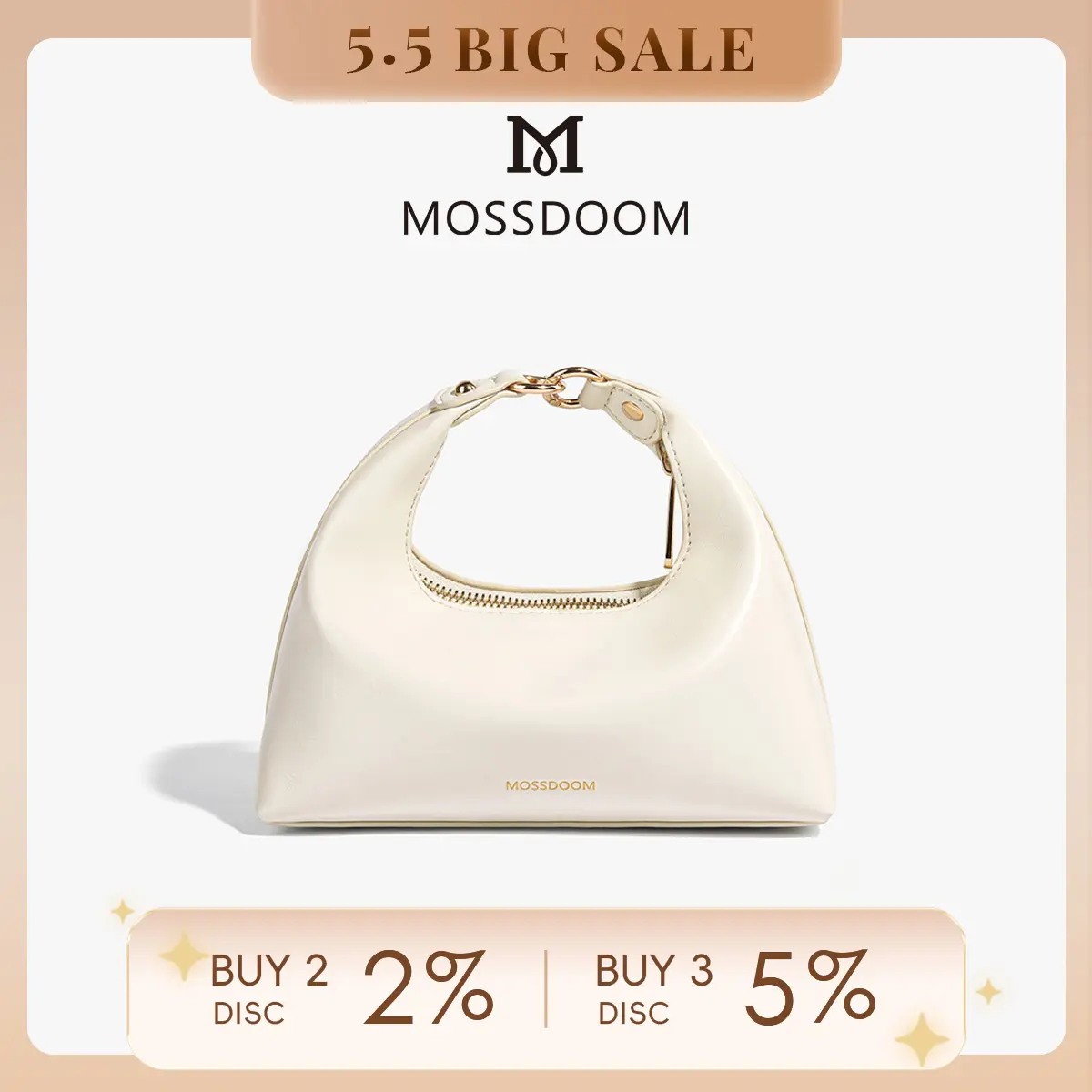 MOSSDOOM Tas Wanita Gianna Bag 2 in 1 Underarm Bag Shoulder Bag