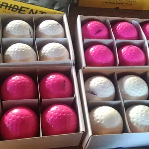 Trident Premium Dimple Hockey Ball Pink - Bola Hoki PVC dengan Pola Dimple Unik untuk Hoki Field Lapangan Outdoor