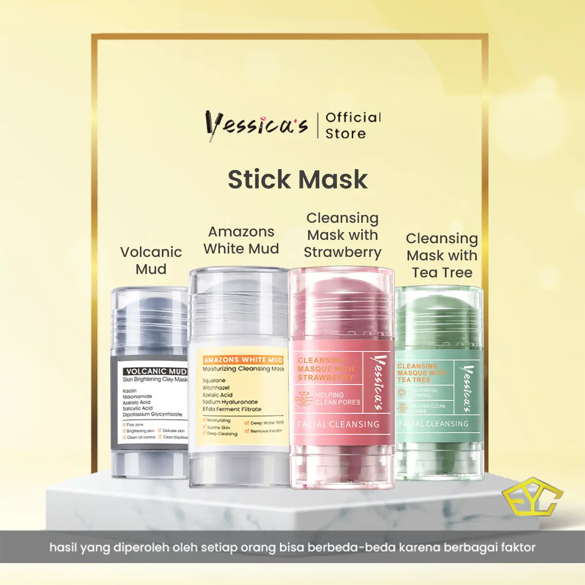 FYC - Yessica's Tea Tree & Strawberry Anti Pores & Acne Clay Stick Mask