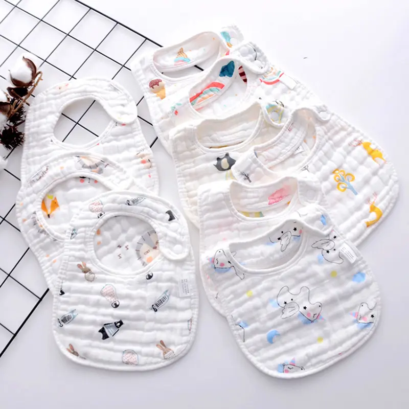 1 Pc Baby Bibs U-shaped Bandana Feeding Bib Saliva Towel Kids Girl Boy Cotton Bibs