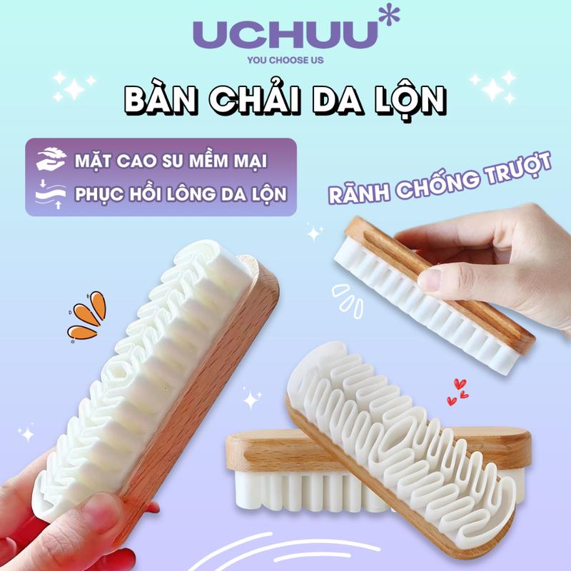 Bàn Chải Da Lộn UCHUU Cao Su Vệ Sinh Giày Dép Túi Xách Áo Dạ, Dụng Cụ Chăm Sóc Phục Hồi Đồ Da Nubuck