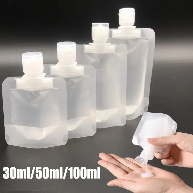 30-100ml Liquid Cosmetic Packaging Bags Travel Portable Shampoo Shower Gel Package Sealing Storage Bags